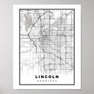 Poster Mapa de Lincoln