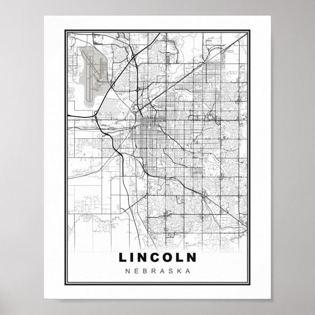Poster Mapa de Lincoln (Frente)