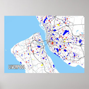 Poster Mapa de Liverpool