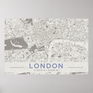Pôster Mapa de Londres