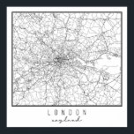 Poster Mapa de Londres na Inglaterra<br><div class="desc">Mapa de Londres na Inglaterra</div>