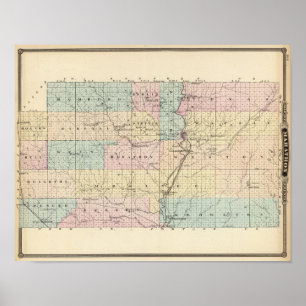 Poster Mapa de Marathon County