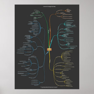 Poster Mapa de mente satisfeito da estratégia -