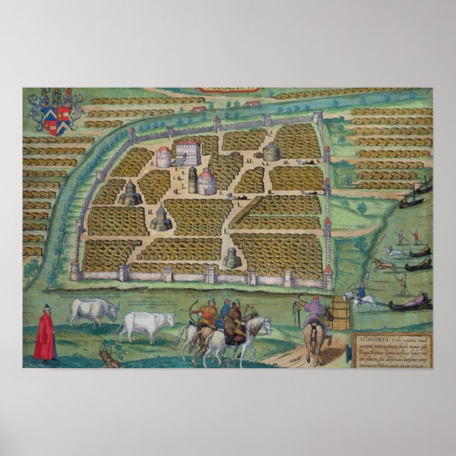 Poster Mapa de Moscou (Frente)