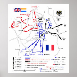 Poster Mapa de movimentos estratégicos na campanha de