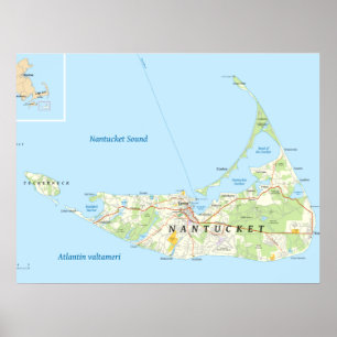 Poster Mapa de Nantucket