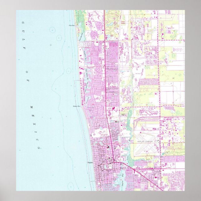 Poster Mapa de Nápoles na Flórida (1958) (Frente)