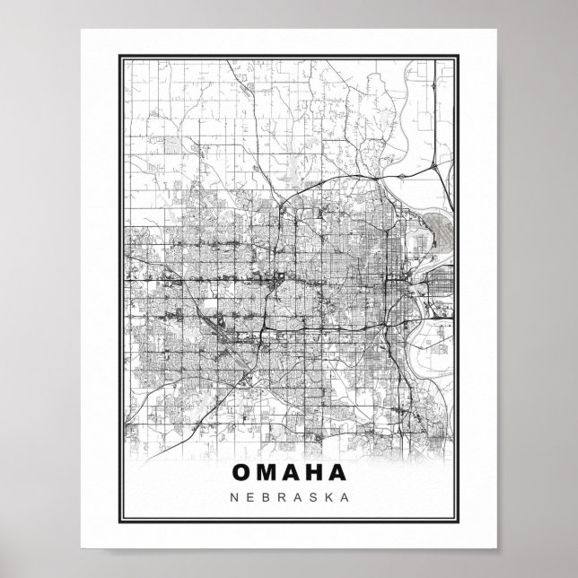 Poster Mapa de Omaha (Frente)