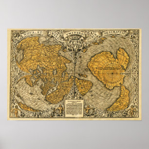 Poster Mapa de Oronteus Finaeus
