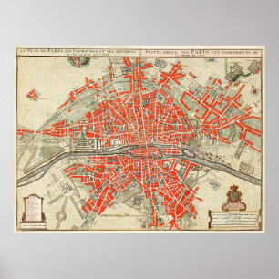 Poster Mapa de Paris