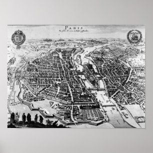 Pôster Mapa de Paris, 1620