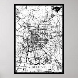 Poster Mapa de Pequim China