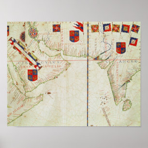 Pôster Mapa de Persia, de Arábia e de India