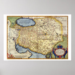 Pôster Mapa de Persia, do "Theatrum Orbis Terrarum",