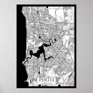 Poster Mapa de Perth Austrália