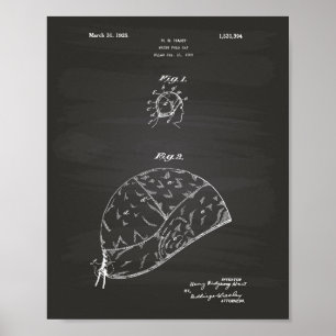 Poster Mapa de Polo Aquático 1925 Quadro de Arte Patente