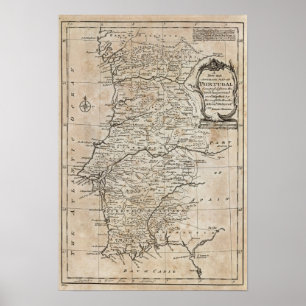 Poster Mapa de Portugal