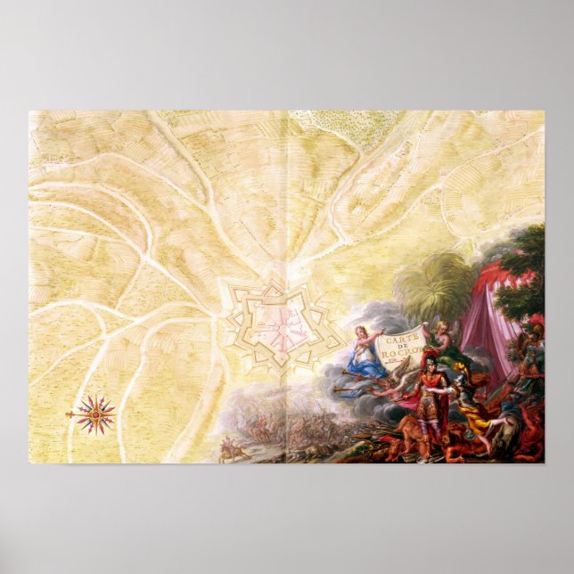Pôster Mapa de Rocroi, do Atlas de Luís XIV (Frente)