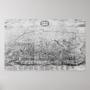 Pôster Mapa de Roma