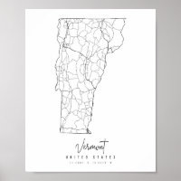 Mapa de Ruas Mínimas de Vermont