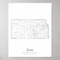 Mapa de Ruas Mínimas do Kansas