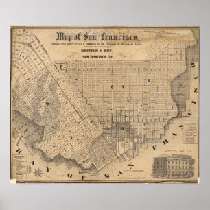 Pôster Mapa de San Francisco
