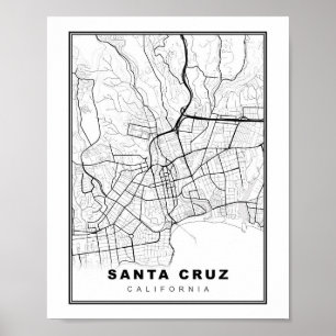 Poster Mapa de Santa Cruz