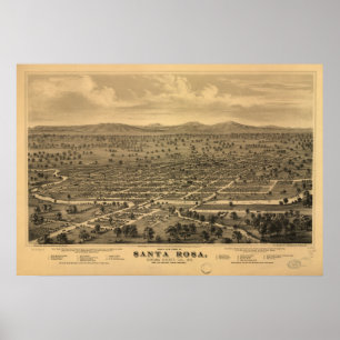 Poster Mapa de Santa Rosa, opinião do Pássaro-Olho, 187