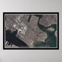 Mapa de Satélite do Aeroporto Intel Logan de Bosto