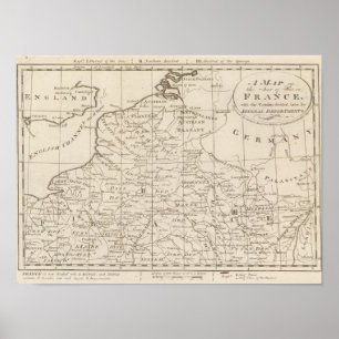 Pôster Mapa de Seat da guerra em France 2