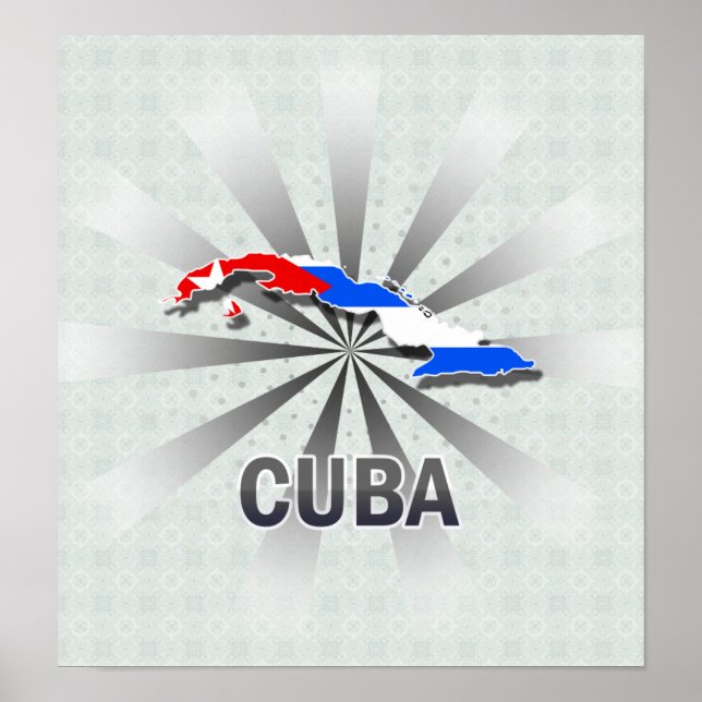 Pôster Mapa de Sinalizador de Cuba 2.0 (Frente)