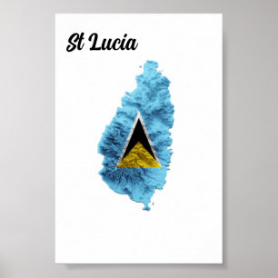 Poster Mapa de Sinalizador de Lúcia da rua