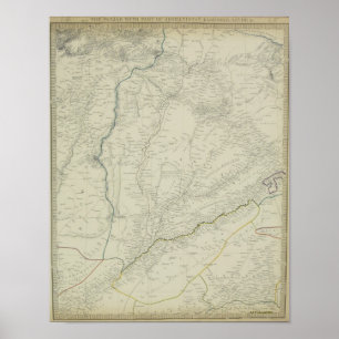 Poster Mapa de sistemas de rio