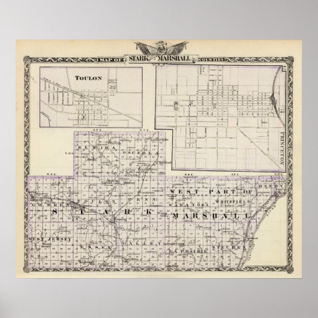 Pôster Mapa de Stark e parte oeste de Marshall (Frente)