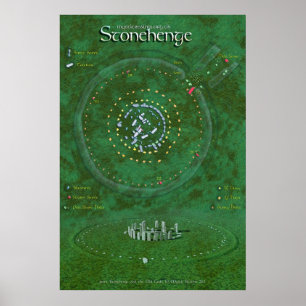 Pôster Mapa de Stonehenge