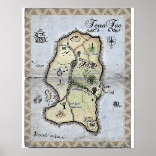 Pôster Mapa de TerraFae