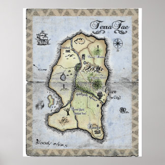 Pôster Mapa de TerraFae
