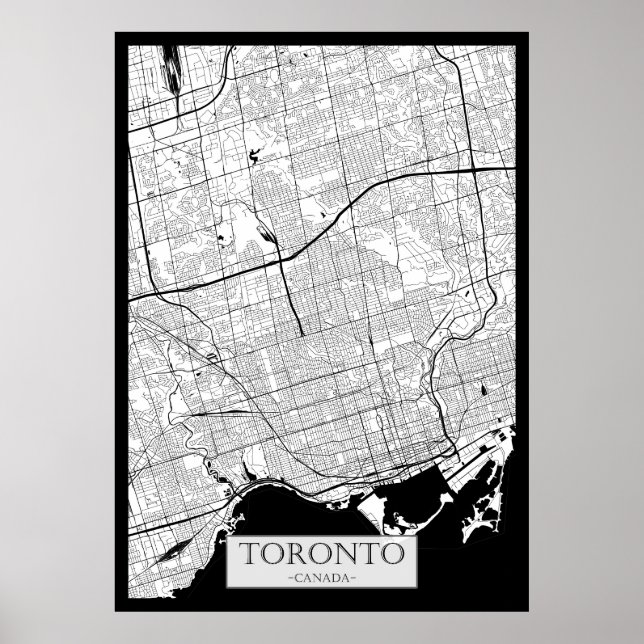 Poster Mapa de Toronto Canadá (Frente)
