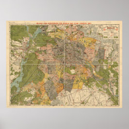 Poster Mapa de Transporte de Berlim de 1907 – Mapa da Ale