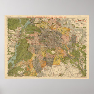 Poster Mapa de Transporte de Berlim de 1907 – Mapa da Ale