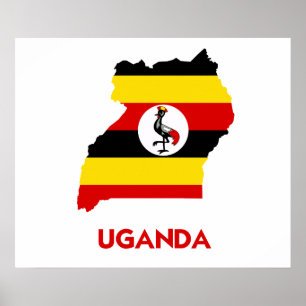 PÔSTER MAPA DE UGANDA