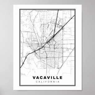 Poster Mapa de Vacaville