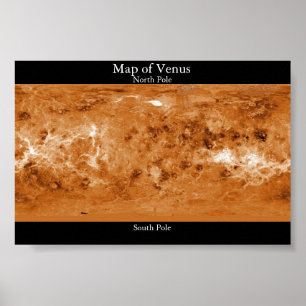 Pôster Mapa de Venus