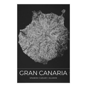 Pôster Mapa de viagem retrô da Gran Canaria
