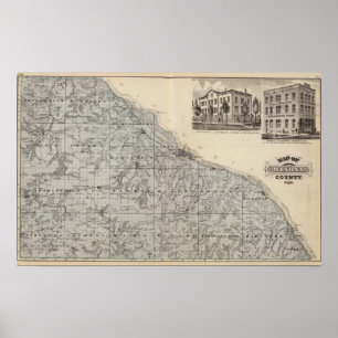 Poster Mapa de Winona County, Minnesota