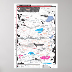 Poster Mapa detalhado do Inferno