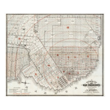 Mapa Detalhado Vintage da Ferrovia de São Francisc