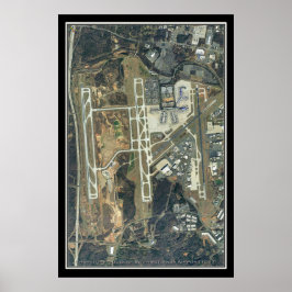 Poster Mapa do Aeroporto Internacional de Charlotte Dougl