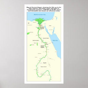 Pôster Mapa do Antigo Egito Período Dinâmico