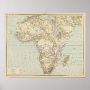 Pôster Mapa do atlas de África